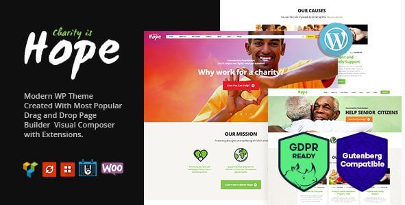 Hope Non-Profit, Charity Donations WordPress Theme RTL