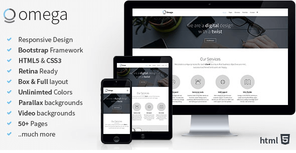 Omega - Multi Purpose Bootstrap HTML Template