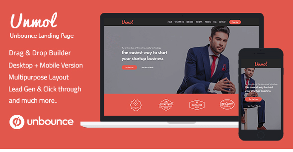 Unmol - Unbounce Responsive Landing Page Template