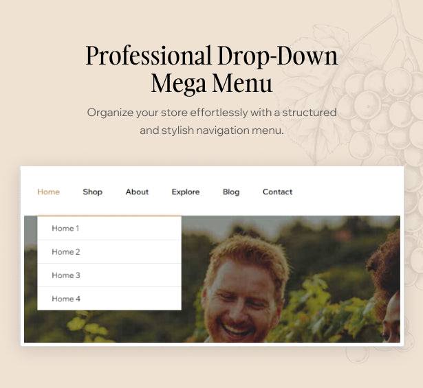 Professional Drop-Down Mega Menu
