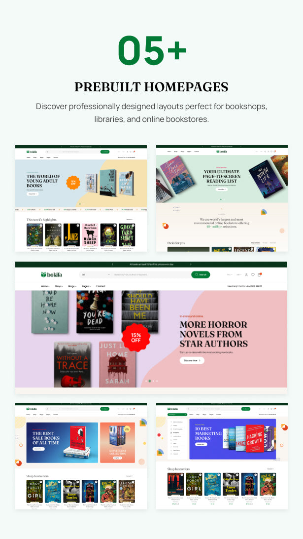 05+ Stunning Layouts for eBook Stores