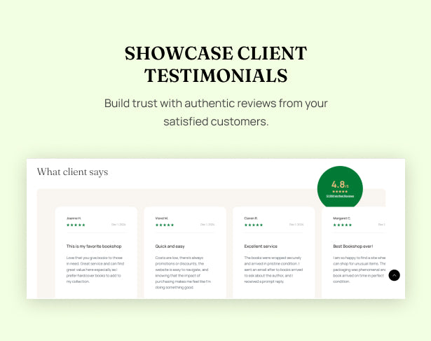 Showcase Client Testimonials