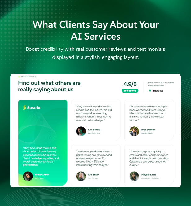 What Clients Say About Your AI Services