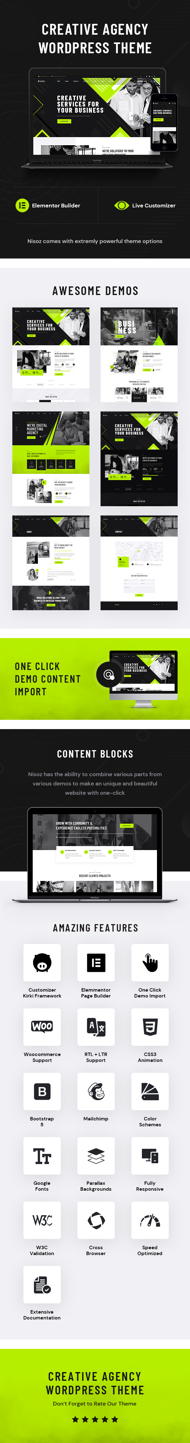 Nisoz - Creative Agency WordPress Theme - 1