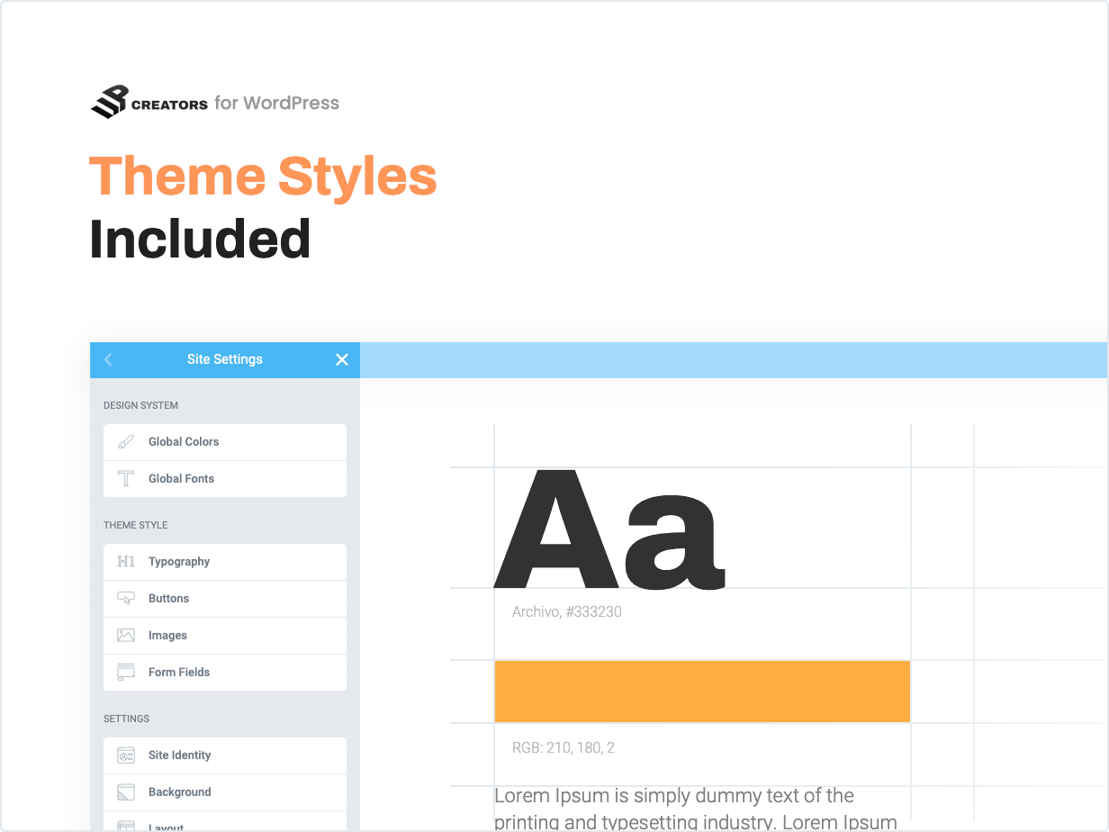 Theme Styles Included