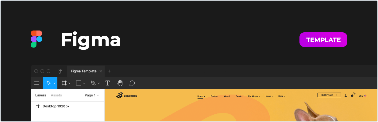 UpCreators – Creative Agency Template for Figma