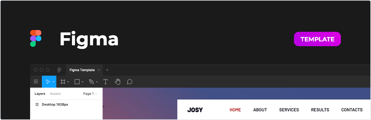 Josy – Fitness Template for Figma