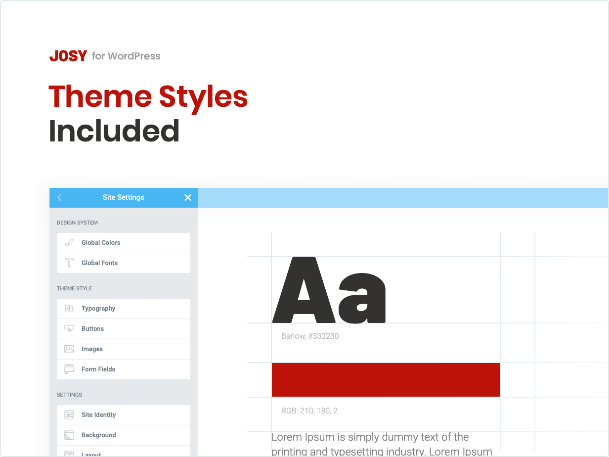 Theme Styles Included