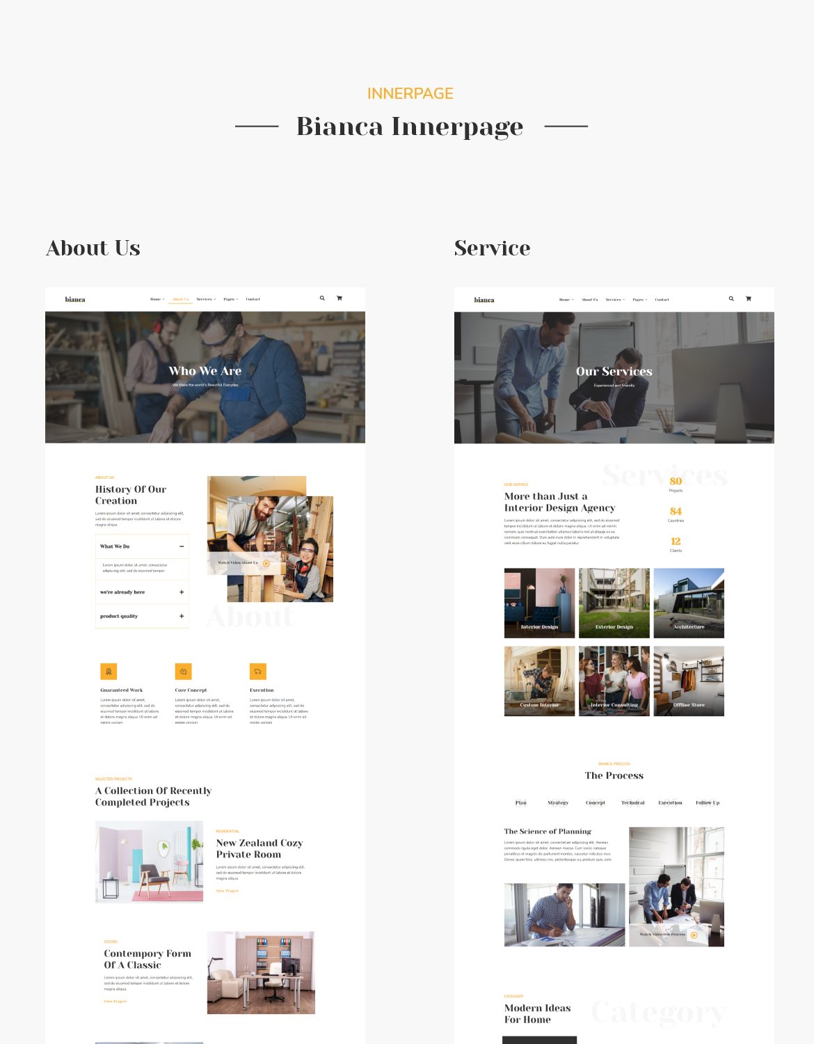 Bianca - Architecture Agency & Interior Design Elementor Pro Template Kit - 2