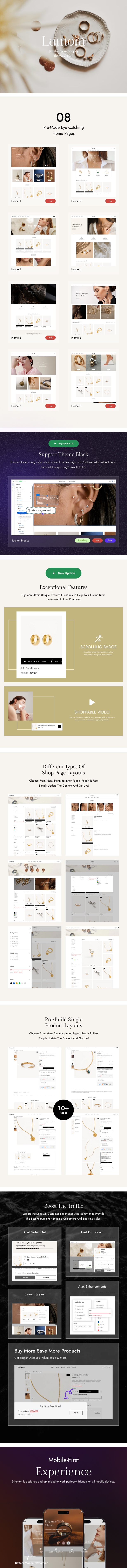 Lamora – Jewelry Shopify Theme OS 3.0 (Theme Block) - 1