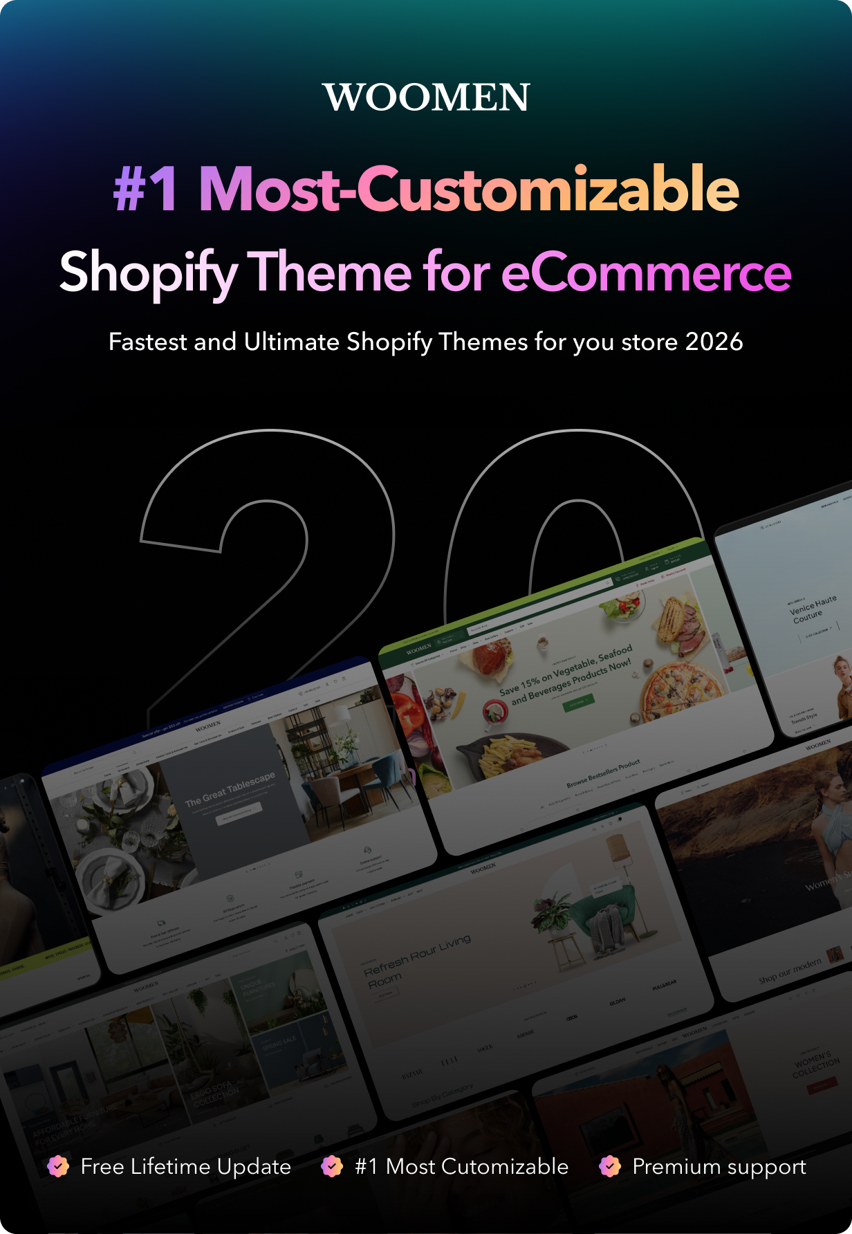 WOOMEN - most customizable Shopify theme.