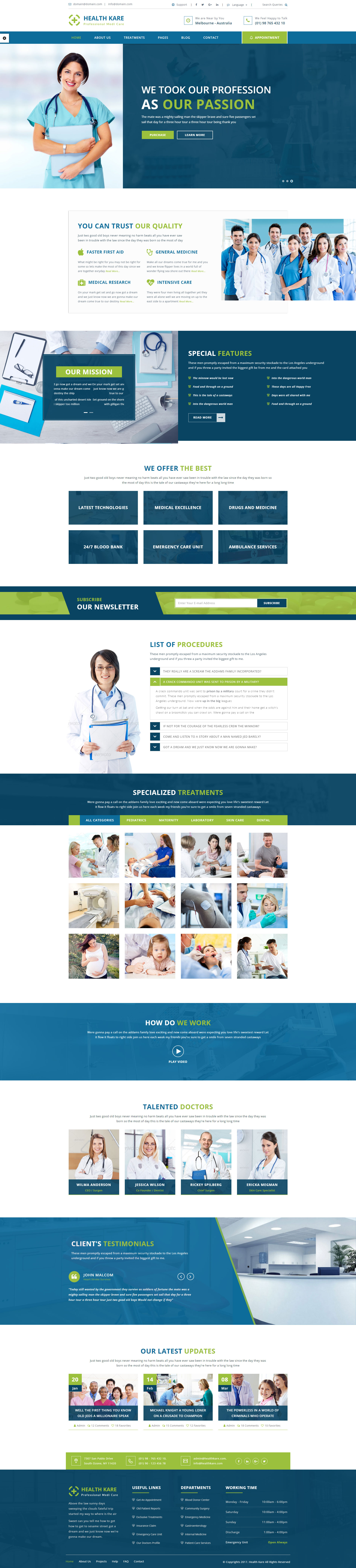 HEALTH KARE - Professional Medi Care WP Theme