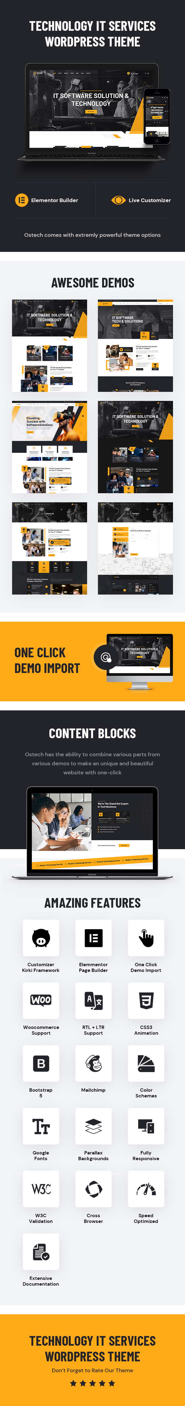 Ostech - Technology IT Services WordPress Theme - 1