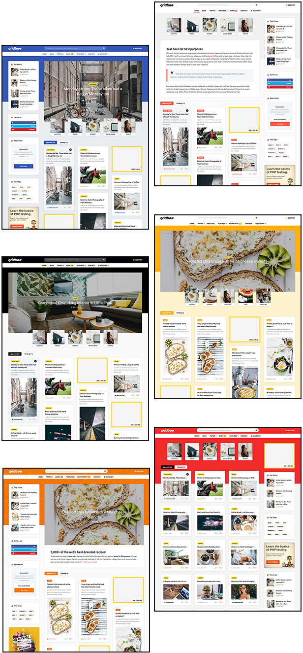 Gridbee - Content Sharing WordPress Theme - 1