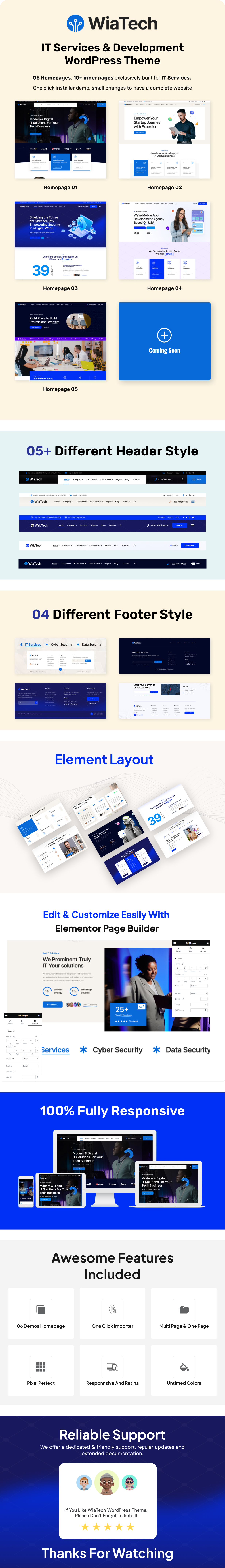 WiaTech - IT Services & Development WordPress Theme - 1