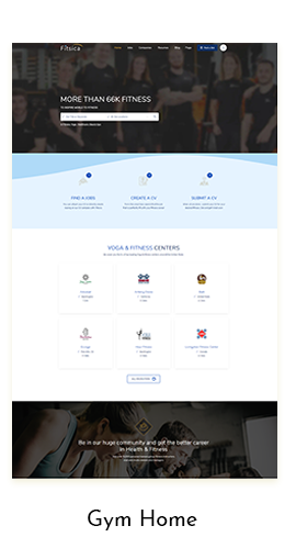 Fitsica Fitness Job Board WordPress Theme