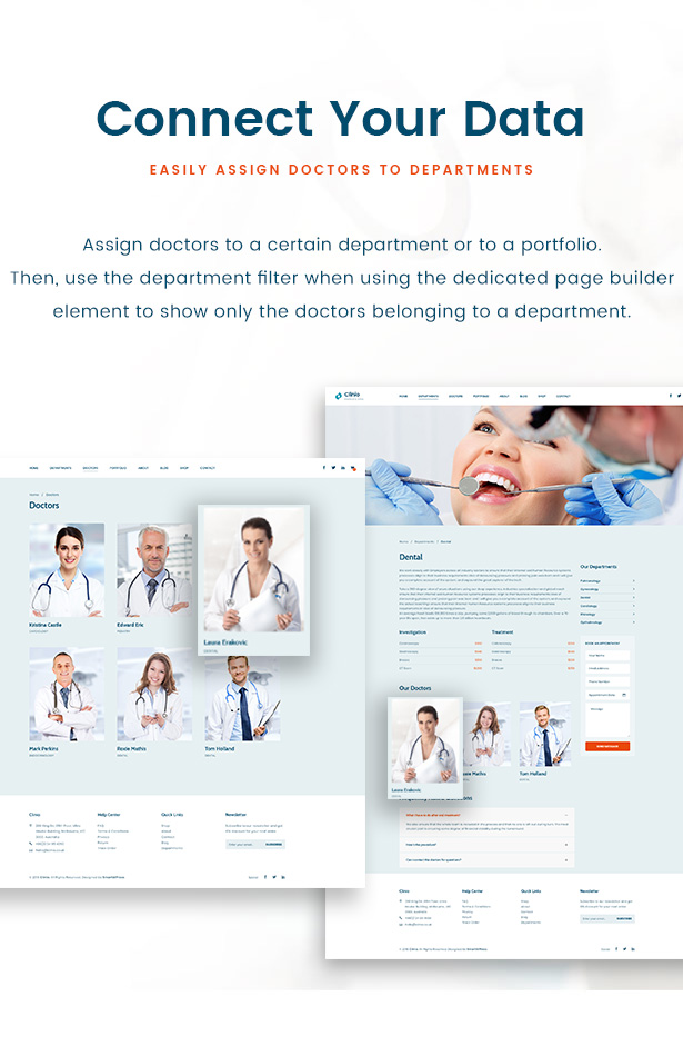 Clinio - Medical & Dental WordPress Theme Data Connection