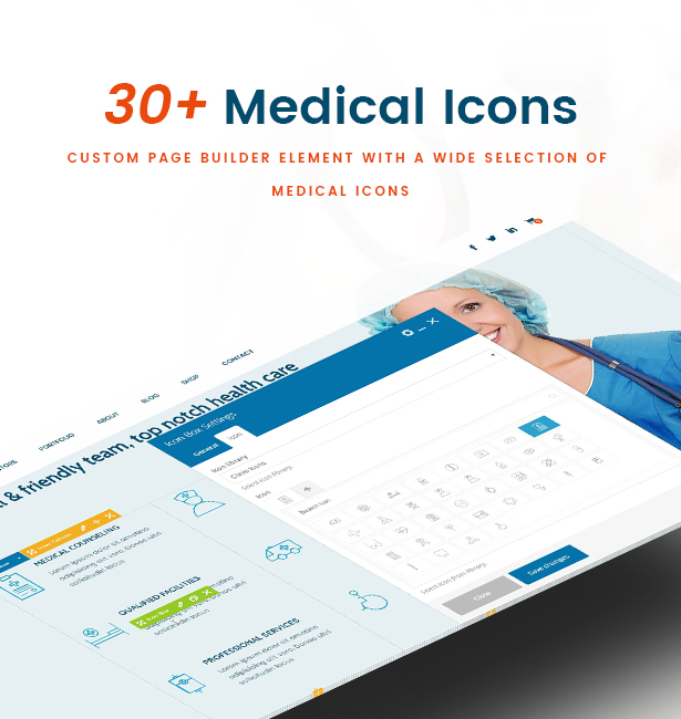 Clinio - Medical & Dental WordPress Theme Medical Icons