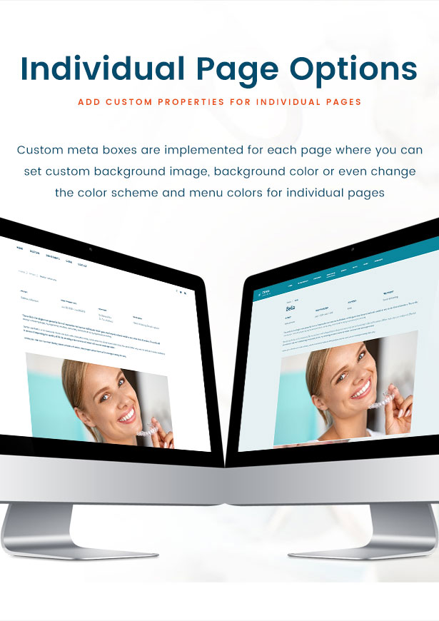 Clinio - Medical & Dental WordPress Theme Individual Page Options
