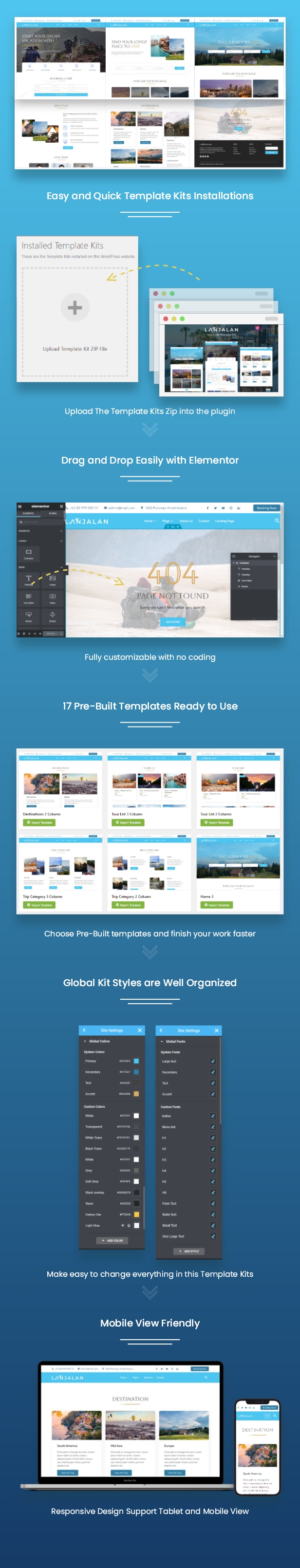 Lanjalan - Tour & Travel Elementor Template Kit - 1