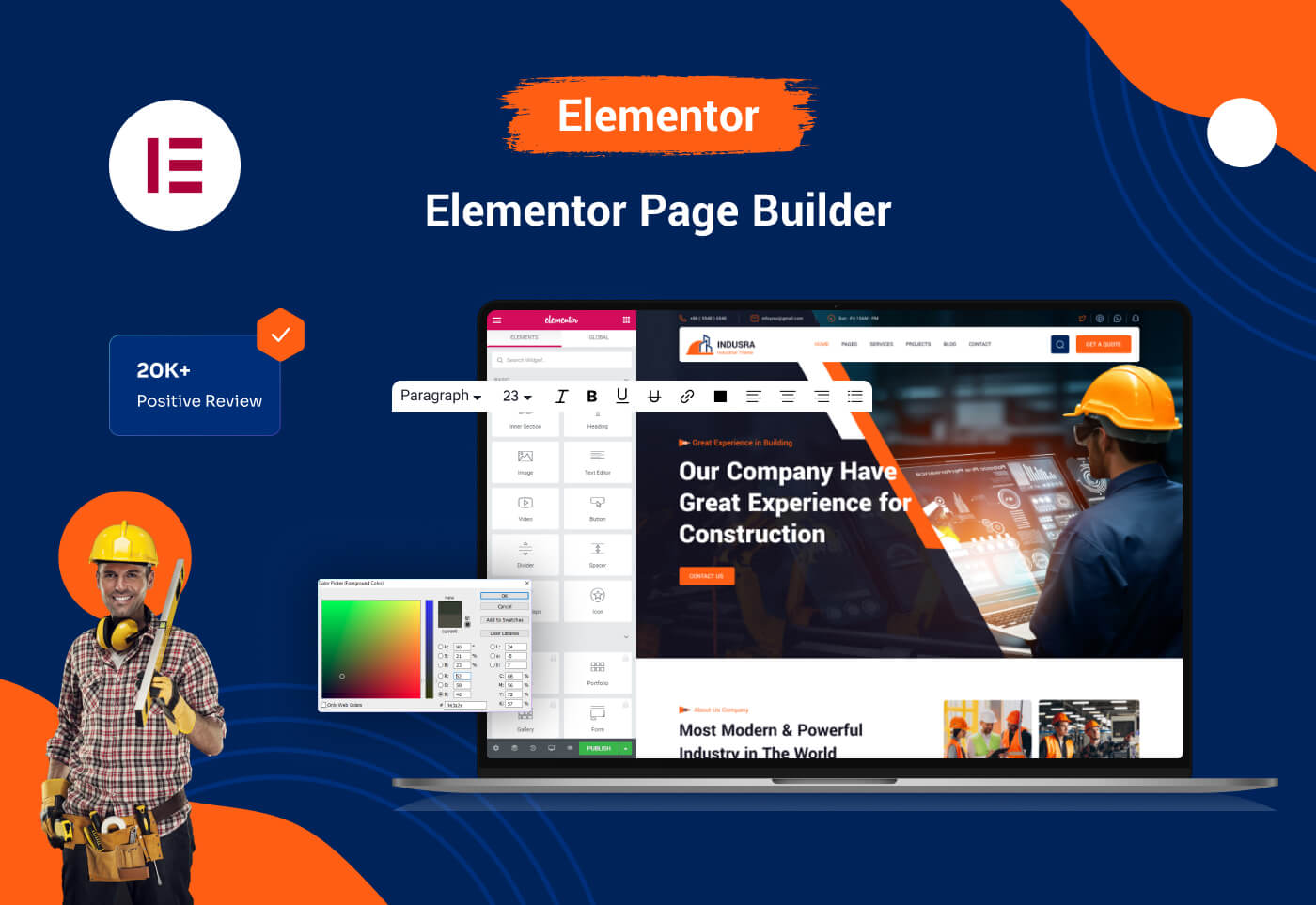 Indusra - Construction WordPress Theme
