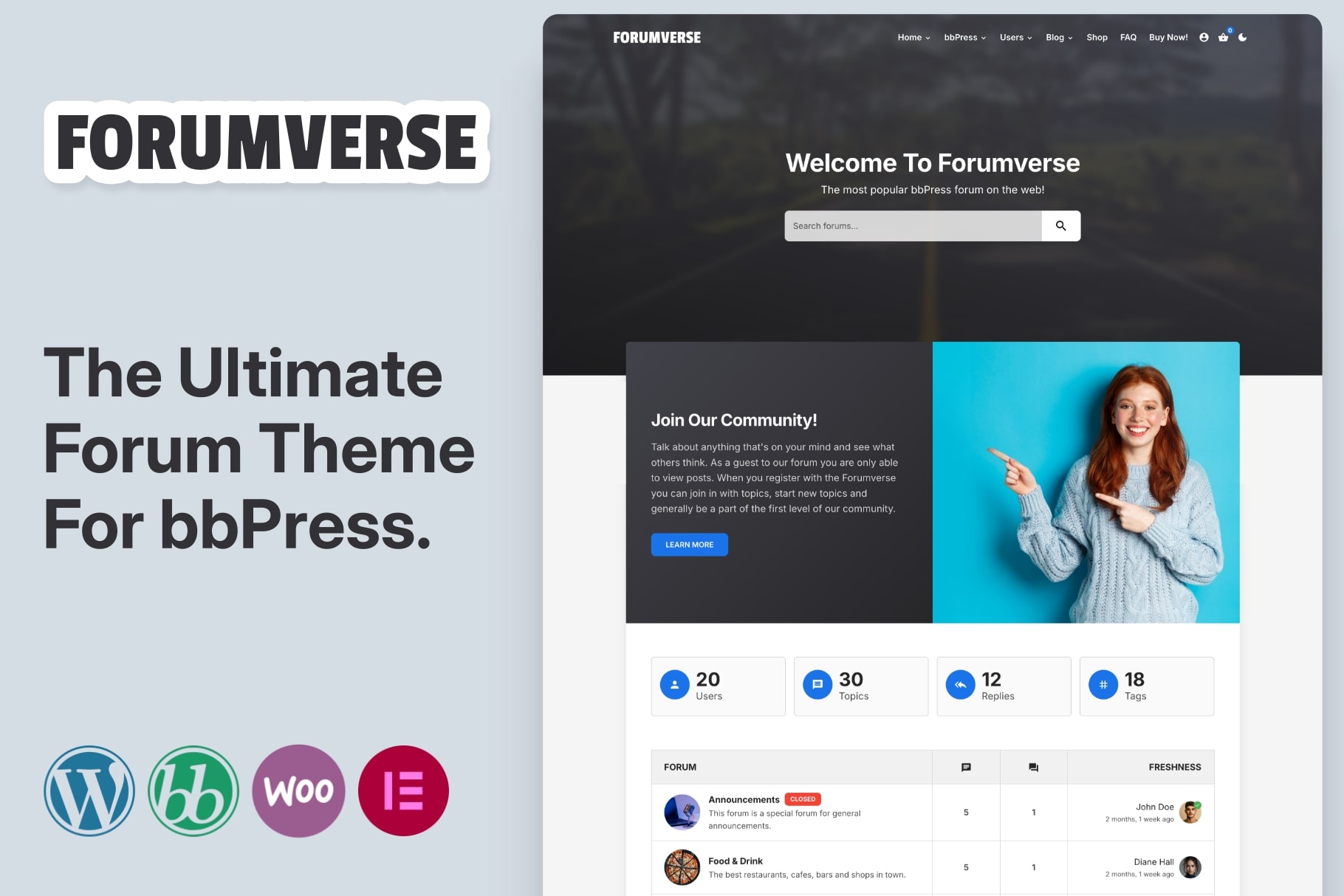 Forumverse - bbPress Theme