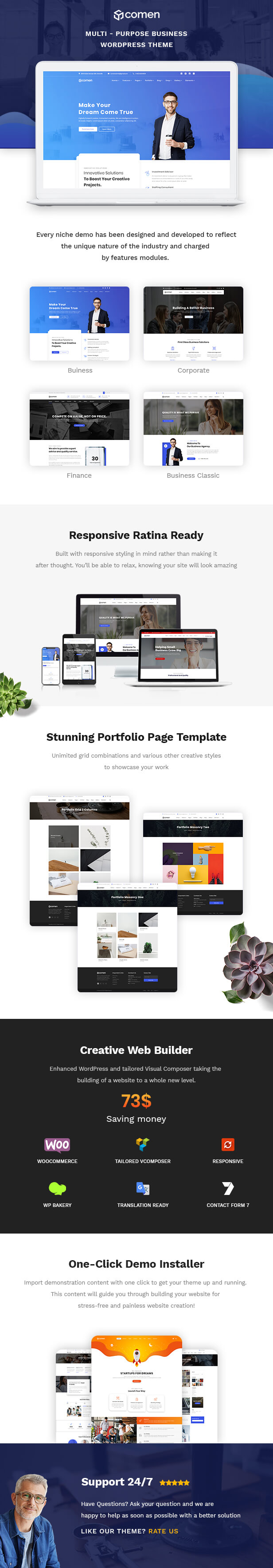 Comen | Multi-purpose Business WordPress Theme - 1