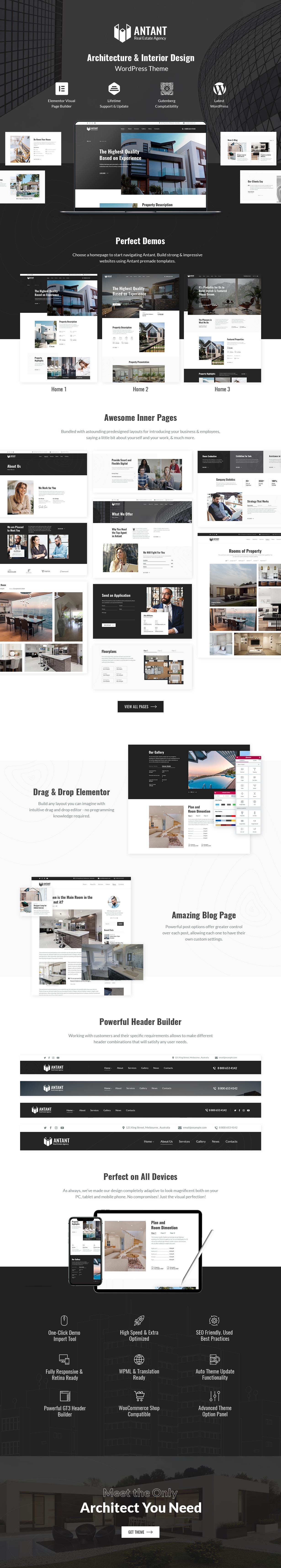 Antant - Single Property & Real Estate WordPress Theme - 4