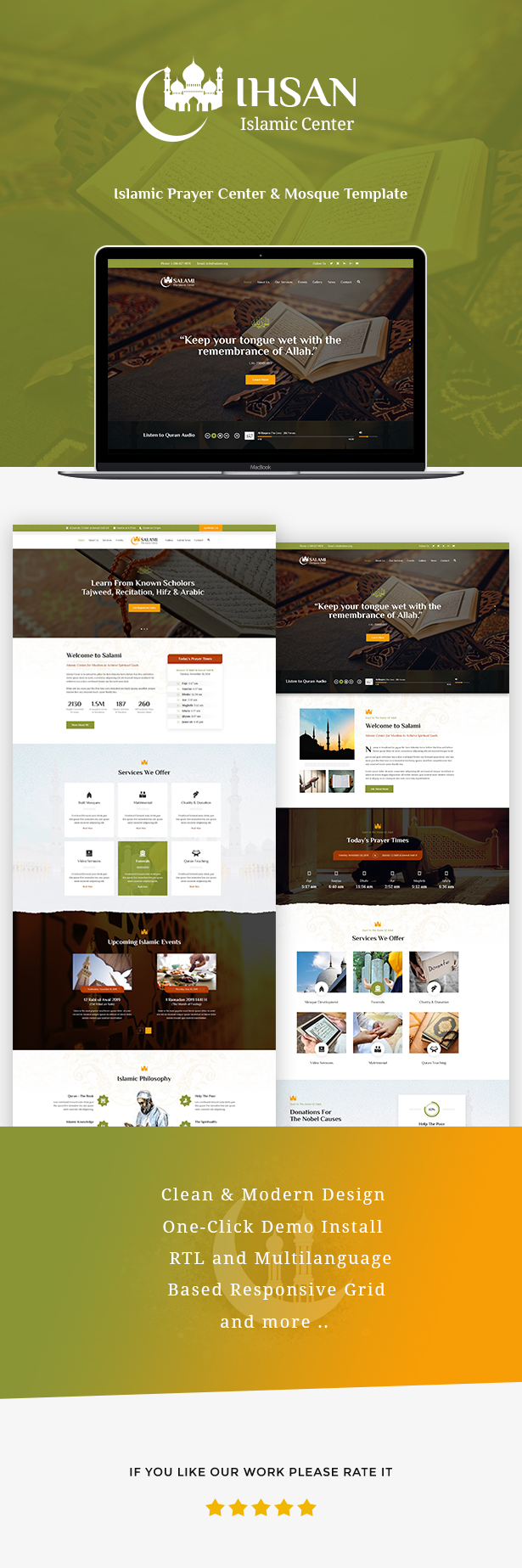 Ihsan - Islamic Prayer Center & Muslim WordPress Theme - 2