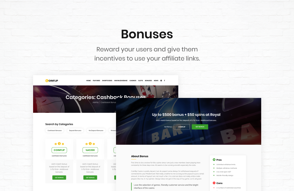 Coinflip - Casino Affiliate & Gambling WordPress Theme - 9