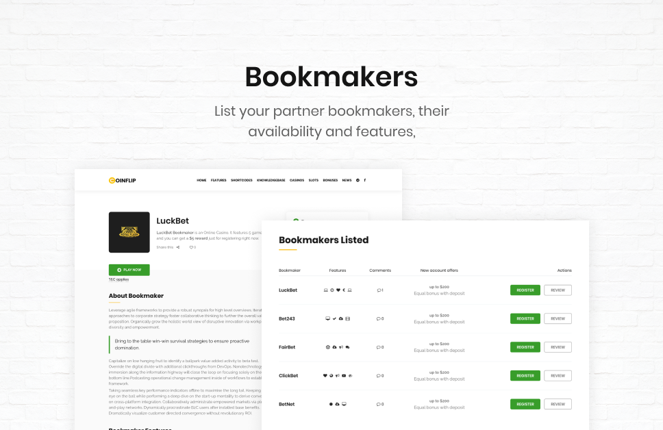 Coinflip - Casino Affiliate & Gambling WordPress Theme - 10