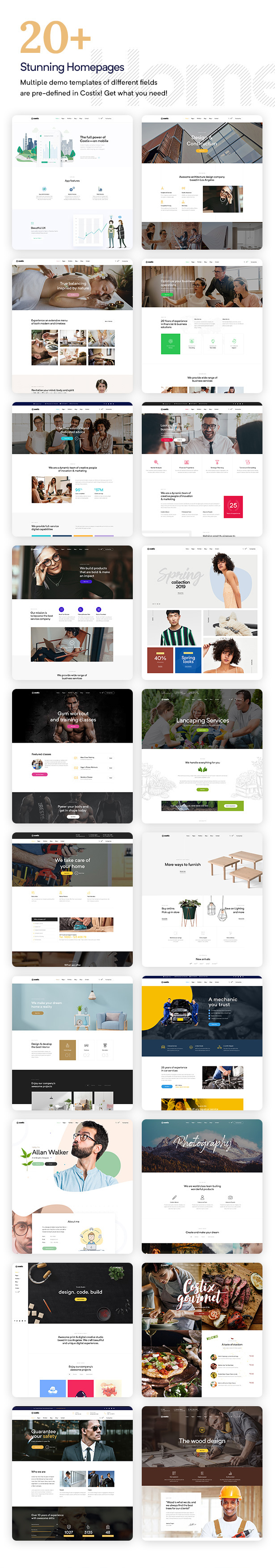 multipurpose WordPress theme demos