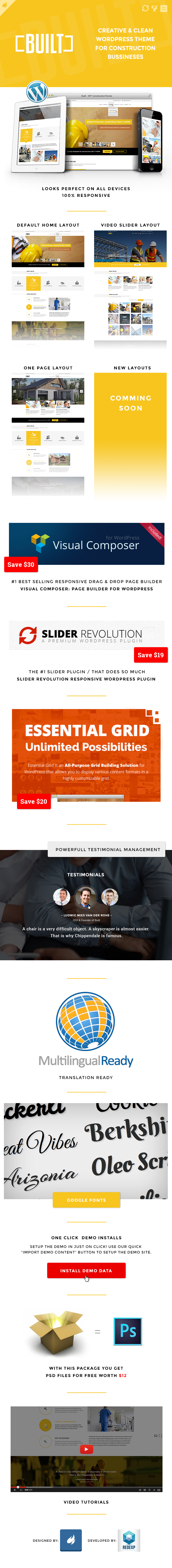 BUILT | Construction Business WordPress Theme - 5