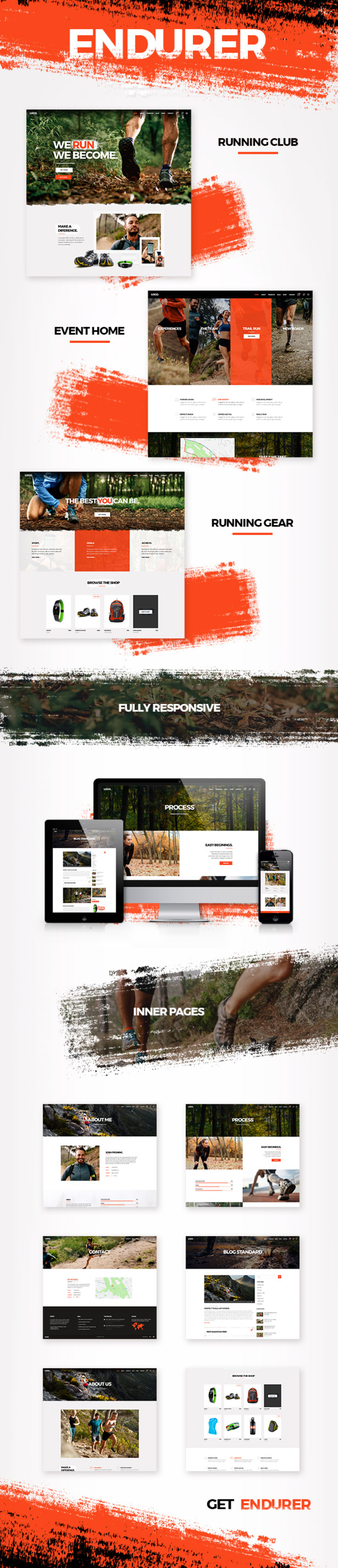 Endurer - Running Club and Sports WordPress Theme - 1