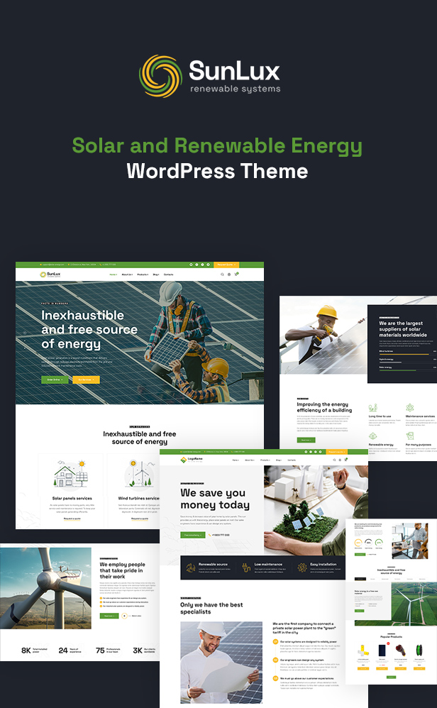 Sunlux - Solar and Green Energy WordPress Theme - 4