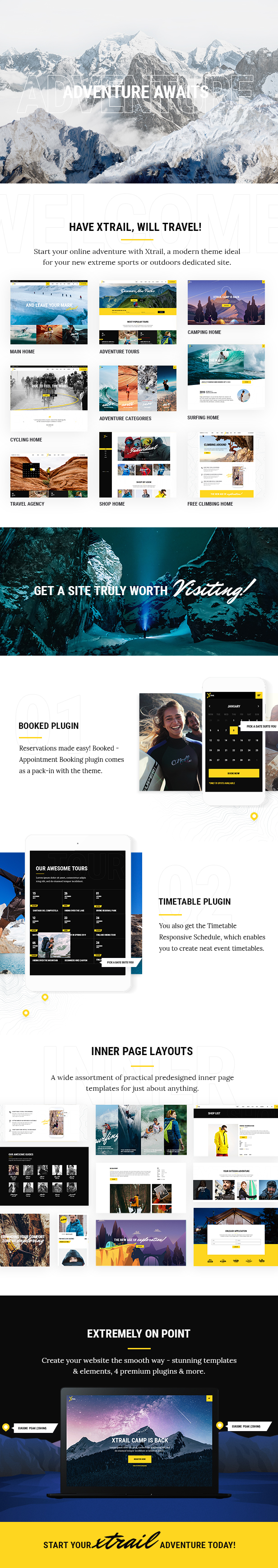 Xtrail - Extreme Sports and Outdoors WordPress Theme - 1