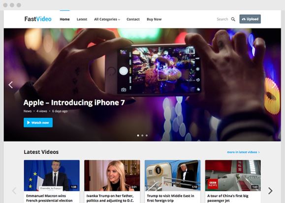 FastVideo wordpress video theme happy themes