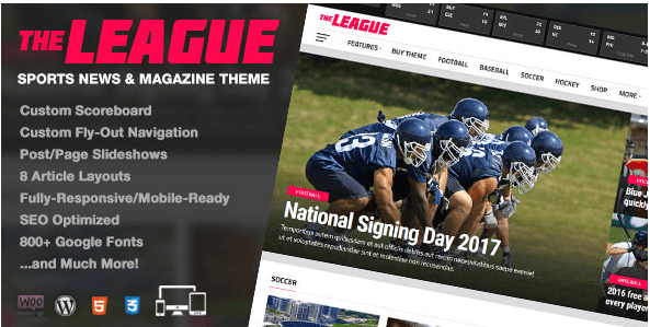 The League - Sports News & Magazine WordPress Theme
