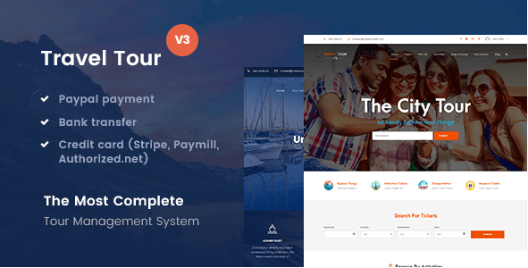 Travel Tour - Tour Booking, Travel Booking WordPress Theme