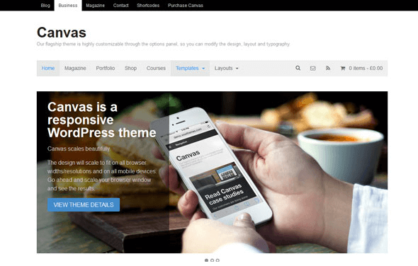 Canvas v5.9.3 - Woothemes Wordpress Theme