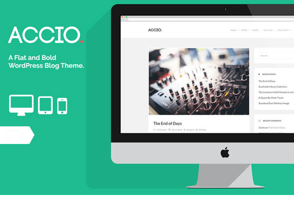 Accio - Creativemarket Flat WordPress Blog Theme