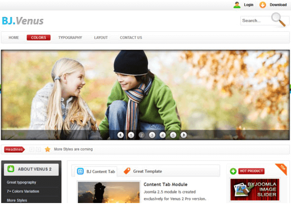 B Venus 2 - Creativemarket Light and Bright Joomla
