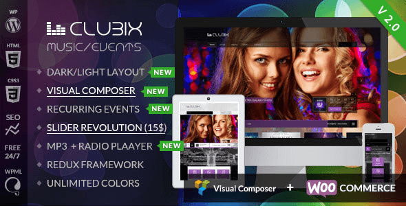 Clubix v2.1.6 - Nightlife, Music & Events WordPress Theme