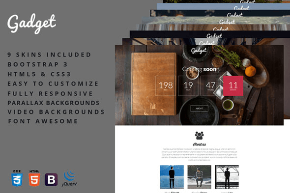 Gadget - Creativemarket Coming Soon Template
