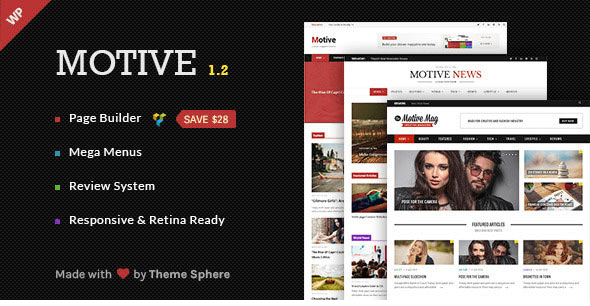 Motive v1.2.1 - Magazine, News, Blog WordPress Theme