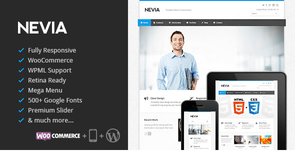 Nevia v1.5.1 - Responsive Multi-Purpose WordPress Theme