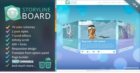 Storyline Board v2.5.1 - Themeforest WordPress Theme