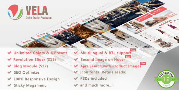 Vela - Themeforest Responsive Prestashop Theme