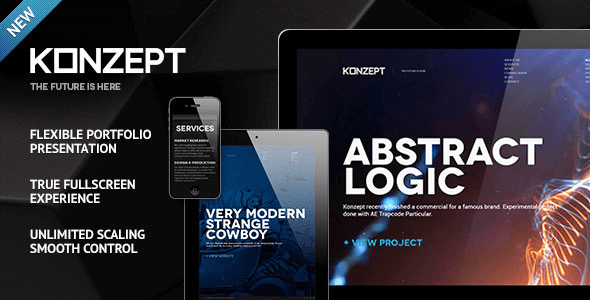 Konzept - Fullscreen Portfolio WordPress Theme