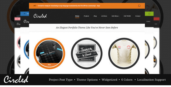 ThemeForest Circled Portfolio WordPress Theme